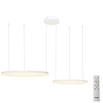 Azzardo AZ4977 - Ρυθμιζόμενο φωτιστικό οροφής LED με καλώδιο HALO LED/90W/230V λευκό + τηλεχειριστήριο