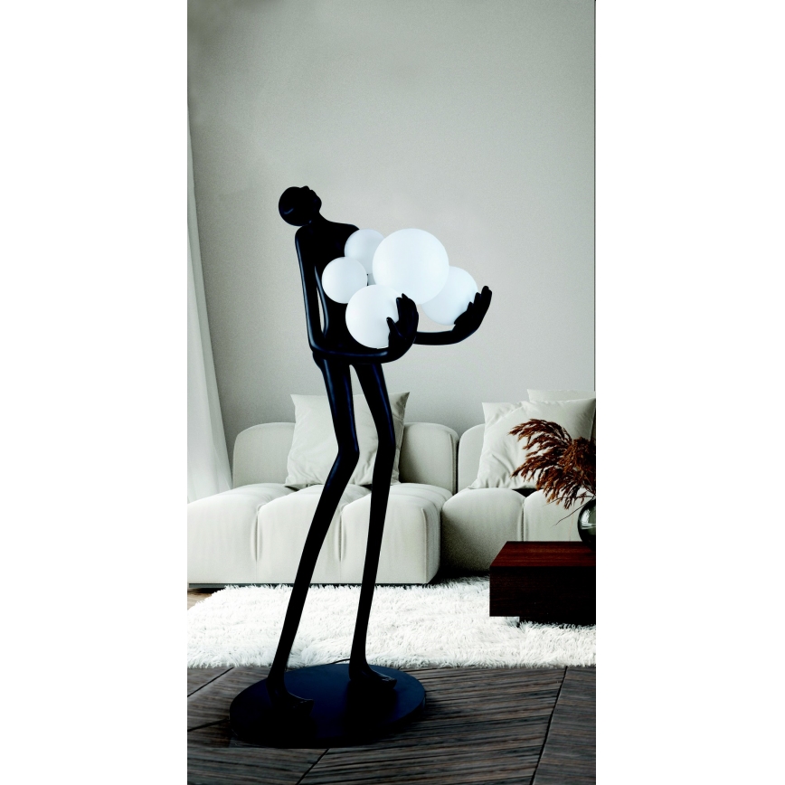 Azzardo AZ4985 - Επιδαπέδιο φωτιστικό ATLAS 6xE14/50W/230V 180 cm ρητίνη