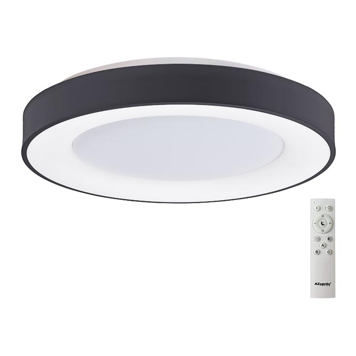 Azzardo AZ4991 - Ρυθμιζόμενο LED οροφής φωτιστικό SANTANA LED/50W/230V μαύρο + τηλεχειριστήριο