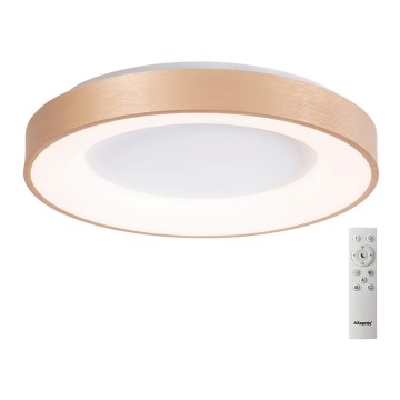 Azzardo AZ4992 - LED Dimmable φωτιστικό οροφής SANTANA LED/50W/230V χρυσαφί + τηλεχειριστήριο