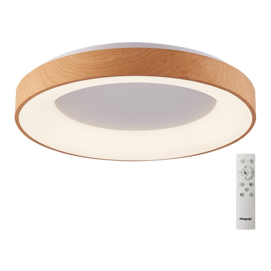 Azzardo AZ4993 - LED Dimmable φωτιστικό οροφής SANTANA LED/50W/230V καφέ + τηλεχειριστήριο