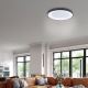 Azzardo AZ4995 - LED Dimmable φωτιστικό οροφής SANTANA LED/80W/230V μαύρο + τηλεχειριστήριο