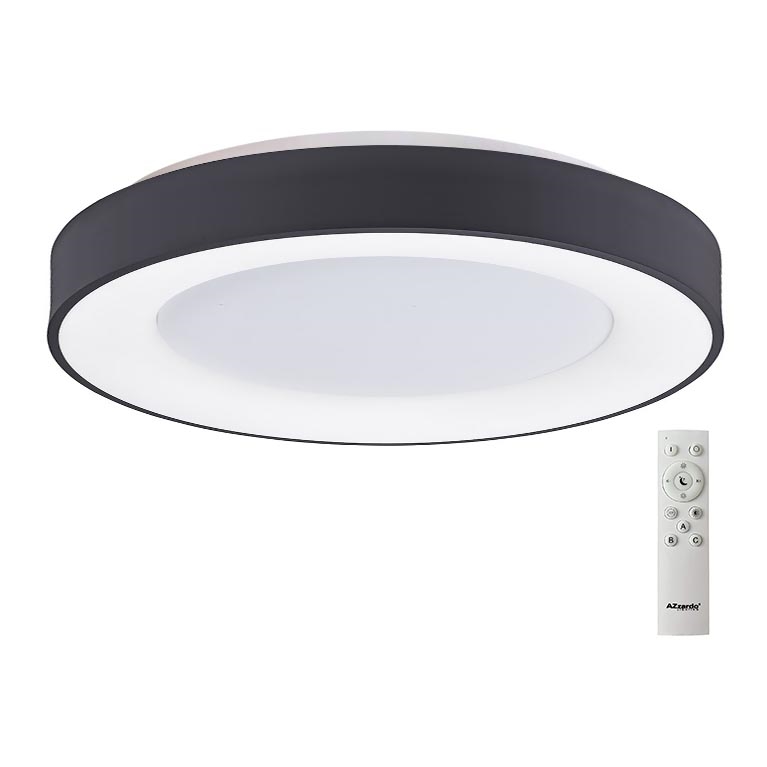 Azzardo AZ4995 - LED Dimmable φωτιστικό οροφής SANTANA LED/80W/230V μαύρο + τηλεχειριστήριο