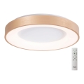 Azzardo AZ4996 - LED Dimmable φωτιστικό οροφής SANTANA LED/80W/230V χρυσαφί + τηλεχειριστήριο