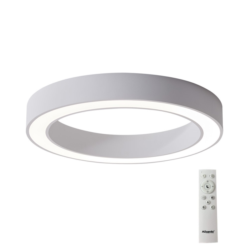 Azzardo AZ5034 - LED Dimmable φωτιστικό οροφής MARCO LED/60W/230V λευκό + τηλεχειριστήριο