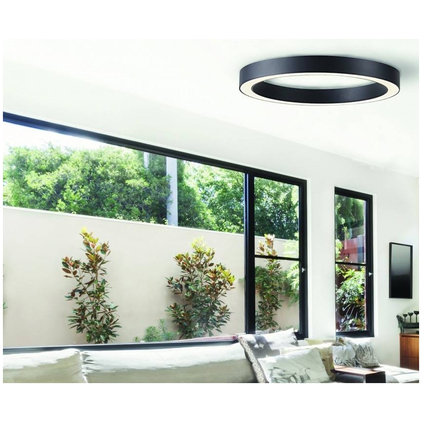 Azzardo AZ5035 - LED Dimmable φωτιστικό οροφής MARCO LED/60W/230V μαύρο + τηλεχειριστήριο
