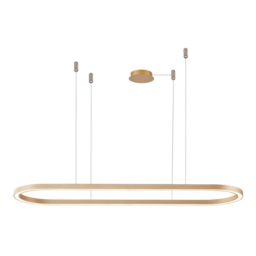 Azzardo AZ5056 - Led Dimmable κρεμαστό φωτιστικό οροφής ELENA LED/50W/230V 120 cm χρυσαφί