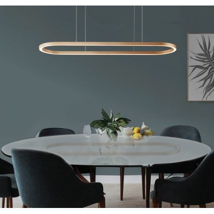 Azzardo AZ5058 - Led Dimmable κρεμαστό φωτιστικό οροφής ELENA LED/60W/230V 150 cm χρυσαφί