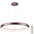 Azzardo AZ5059 - Led Dimmable κρεμαστό φωτιστικό οροφής ANTONIO LED/32W/230V καφέ + τηλεχειριστήριο
