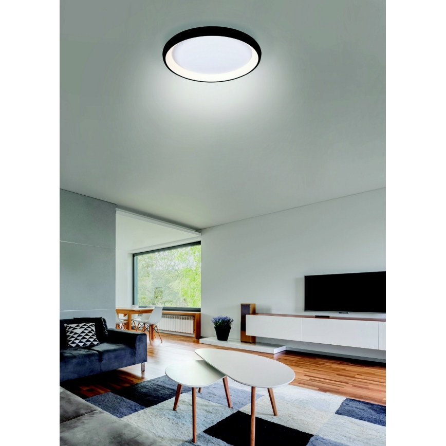 Azzardo AZ5069 - LED Dimmable φωτιστικό οροφής ANTONIO LED/32W/230V μαύρο + τηλεχειριστήριο