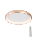 Azzardo AZ5070 - Ρυθμιζόμενο LED οροφής φωτιστικό ANTONIO LED/32W/230V σε χρυσό χρώμα με τηλεχειριστήριο