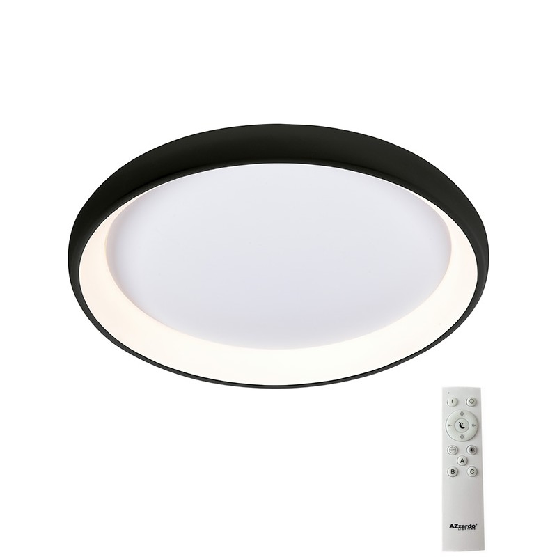 Azzardo AZ5072 - LED Dimmable φωτιστικό οροφής ANTONIO LED/50W/230V μαύρο + τηλεχειριστήριο