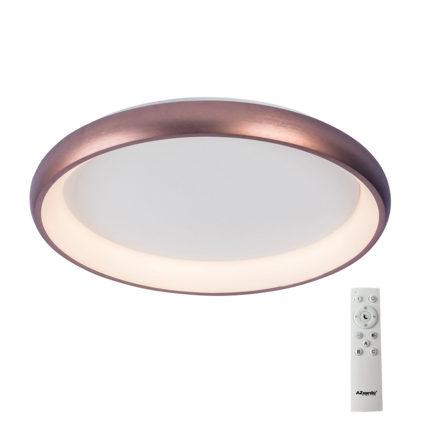 Azzardo AZ5074 -LED Dimmable φωτιστικό οροφής ANTONIO LED/80W/230V καφέ + τηλεχειριστήριο