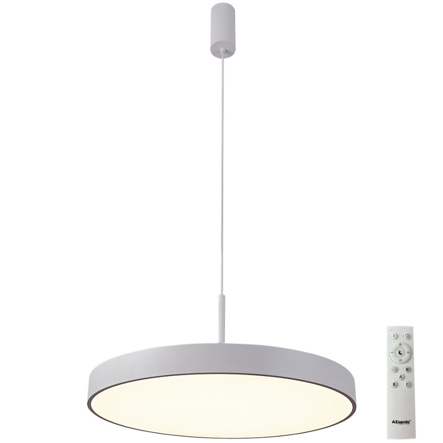 Azzardo AZ5090 - Led Dimmable κρεμαστό φωτιστικό οροφής MARCELLO LED/60W/230V λευκό + τηλεχειριστήριο