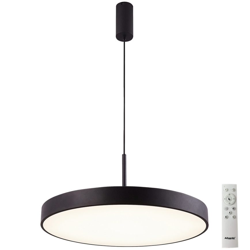 Azzardo AZ5091 - Led Dimmable κρεμαστό φωτιστικό οροφής MARCELLO LED/60W/230V μαύρο + τηλεχειριστήριο