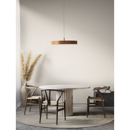 Azzardo AZ5092 - Led Dimmable κρεμαστό φωτιστικό οροφής MARCELLO LED/60W/230V χρυσαφί + τηλεχειριστήριο