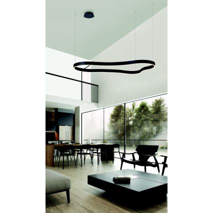 Azzardo AZ5093 - Led Dimmable κρεμαστό φωτιστικό οροφής MIRABELLA LED/60W/230V μαύρο