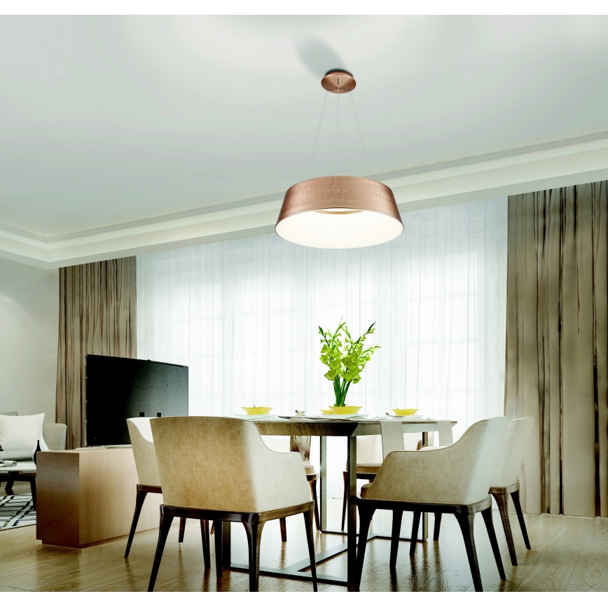 Azzardo AZ5095 - Led Dimmable κρεμαστό φωτιστικό οροφής EMMA LED/60W/230V χρυσαφί + τηλεχειριστήριο