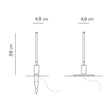 Azzardo AZ5337 - Φωτιστικό LED εξωτερικού χώρου FREDO LED/6W/230V IP54 58 cm