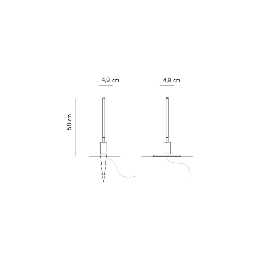 Azzardo AZ5337 - Φωτιστικό LED εξωτερικού χώρου FREDO LED/6W/230V IP54 58 cm