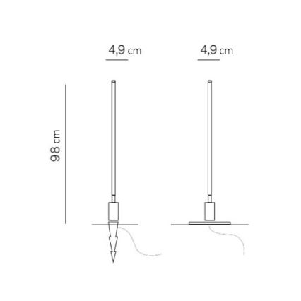 Azzardo AZ5338 - Φωτιστικό LED εξωτερικού χώρου FREDO LED/12W/230V IP54 98 cm