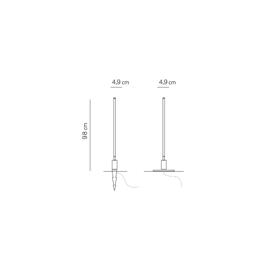 Azzardo AZ5338 - Φωτιστικό LED εξωτερικού χώρου FREDO LED/12W/230V IP54 98 cm