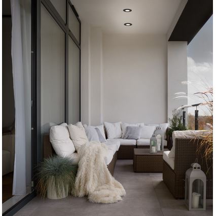 Azzardo AZ5390 - Εντοιχισμένο φωτιστικό μπάνιου ROMOLO 1xGU10/50W/230V IP65 μαύρο