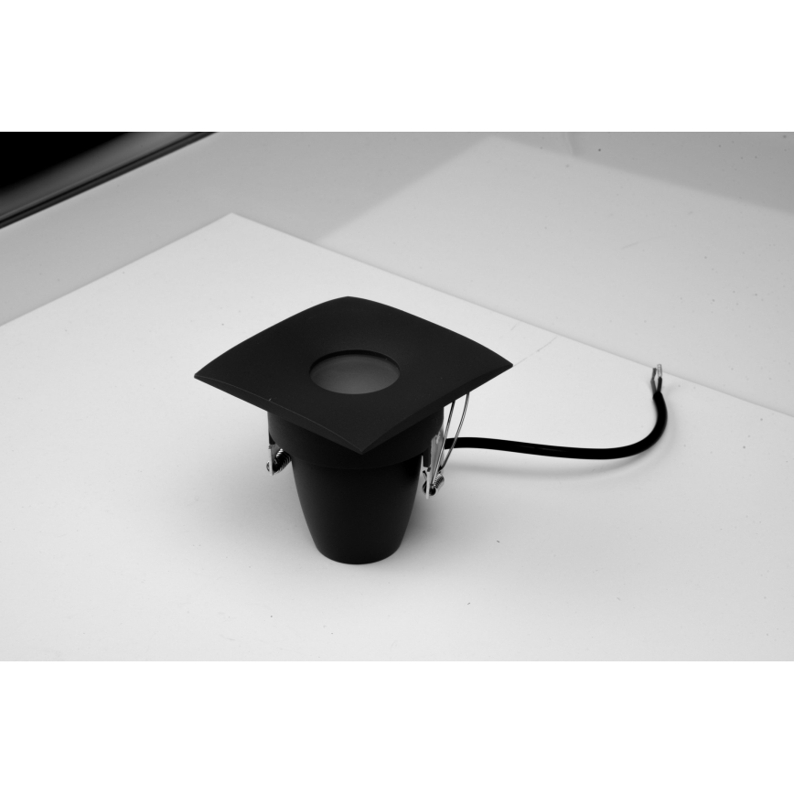 Azzardo AZ5392 - Εντοιχισμένο φωτιστικό μπάνιου ROMOLO 1xGU10/50W/230V IP65 μαύρο