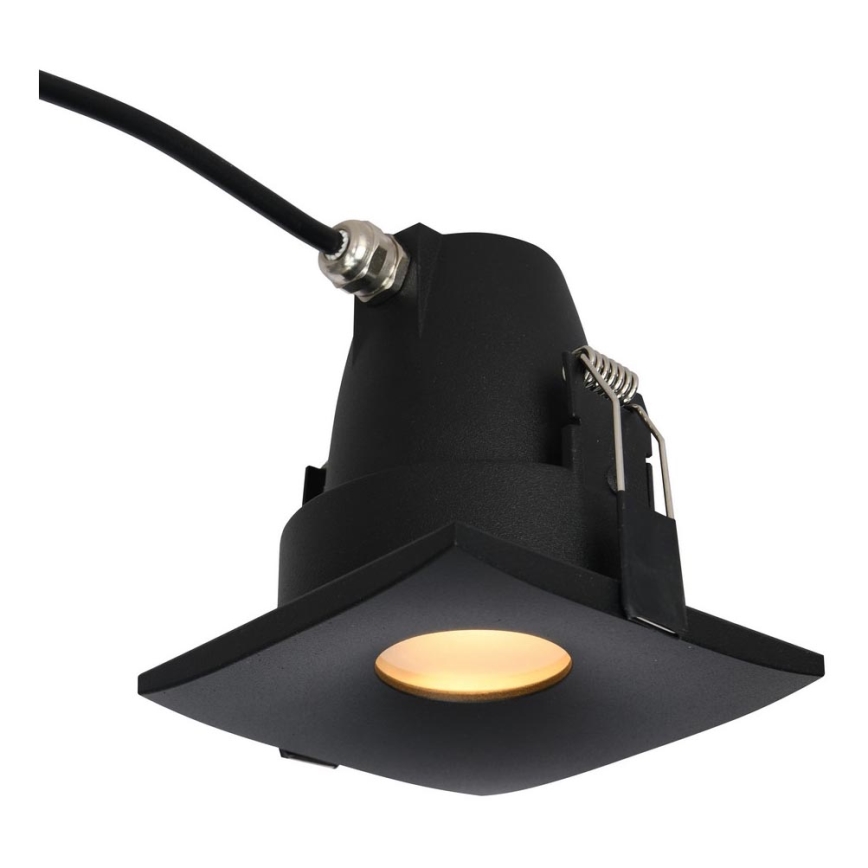Azzardo AZ5392 - Χωνευτό φωτιστικό μπάνιου ROMOLO 1xGU10/50W/230V IP65 μαύρο