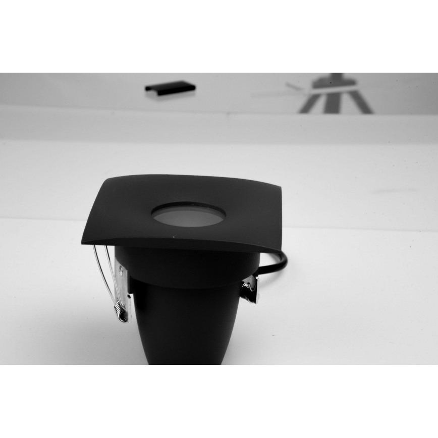 Azzardo AZ5392 - Χωνευτό φωτιστικό μπάνιου ROMOLO 1xGU10/50W/230V IP65 μαύρο