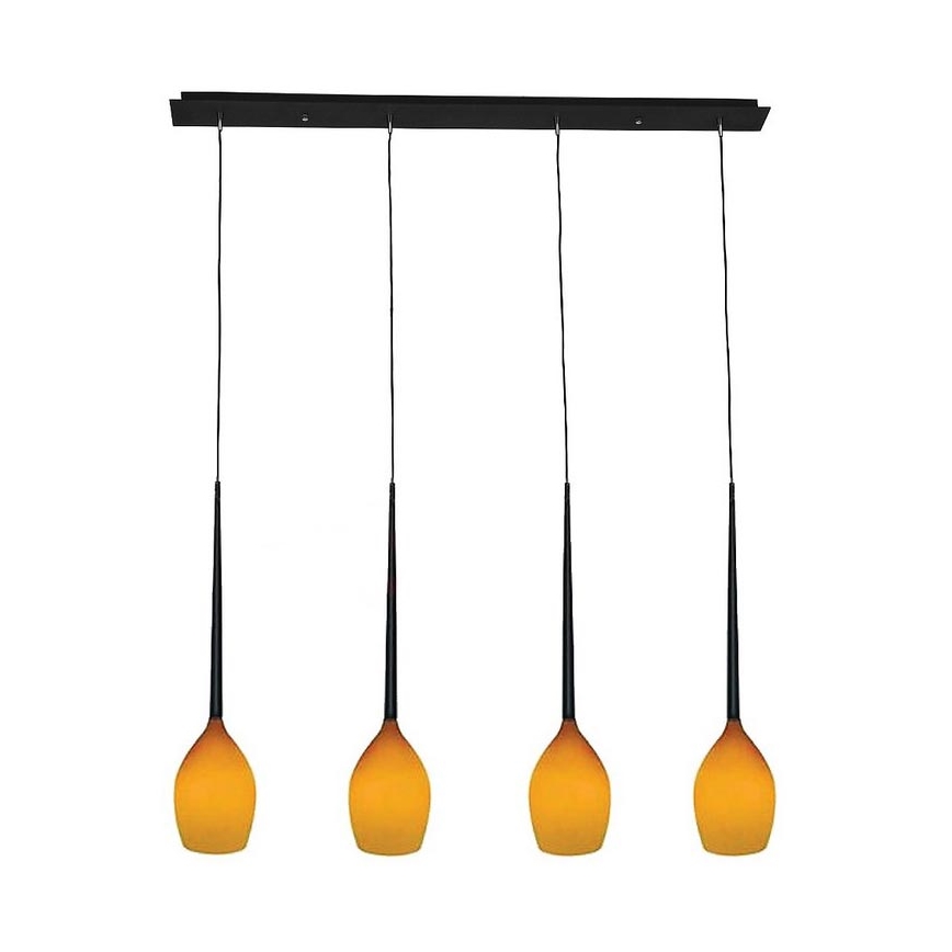 Azzardo - Ανταλλακτικό γυαλί για κρεμαστά φωτιστικά οροφής IZZA - κίτρινο διάμετρος 13 cm