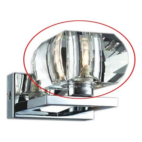 Azzardo - Ανταλλακτικό γυαλί για το επιτοίχιο φωτιστικό RUBIC