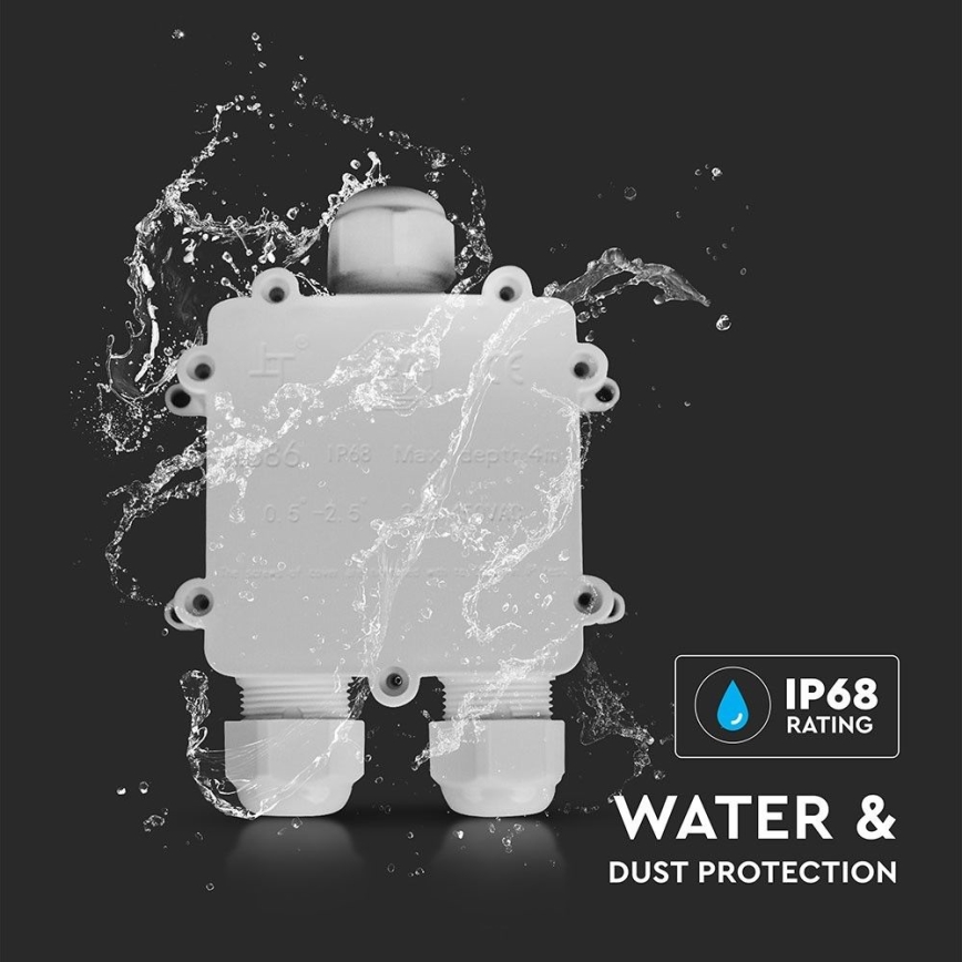 Αδιάβροχο κουτί διακλάδωσης IP68 λευκό