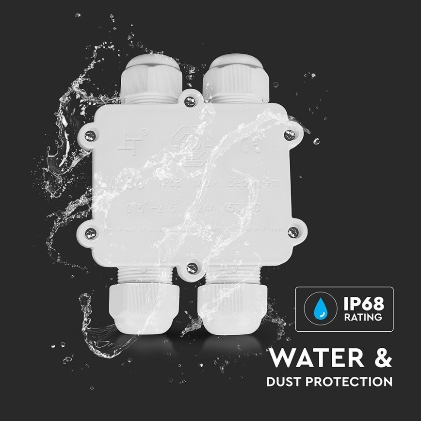 Αδιάβροχο κουτί διακλάδωσης IP68 λευκό