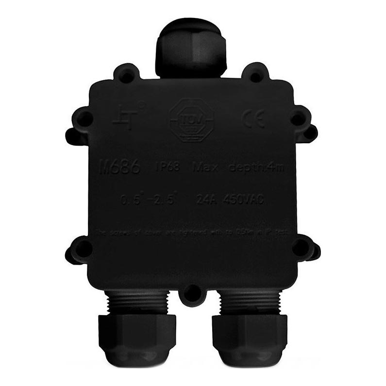 Αδιάβροχο κουτί διακλάδωσης IP68 μαύρο