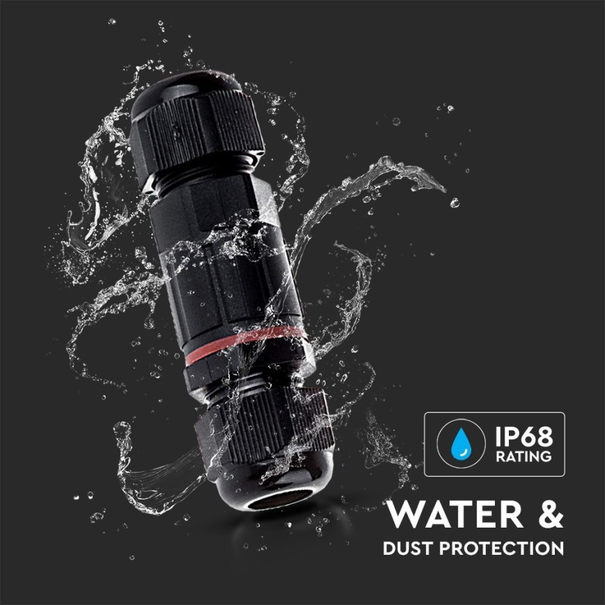 Αδιάβροχο βύσμα IP68 μαύρο