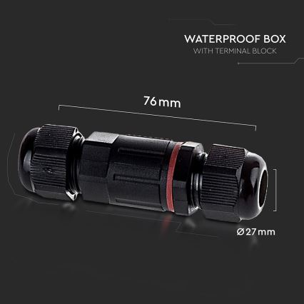 Αδιάβροχο βύσμα IP68 μαύρο