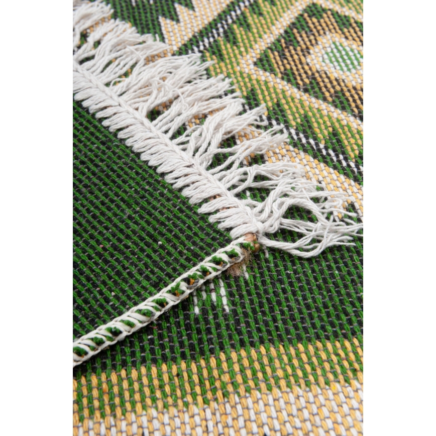 Αμφίπλευρο ανατολίτικο χαλί KILIM 80x150 cm πράσινο/μπεζ