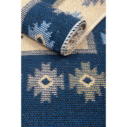 Αμφίπλευρο ανατολίτικο χαλί KILIM 80x150 cm μπλε/μπεζ