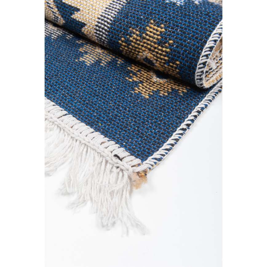 Αμφίπλευρο ανατολίτικο χαλί KILIM 80x150 cm μπλε/μπεζ