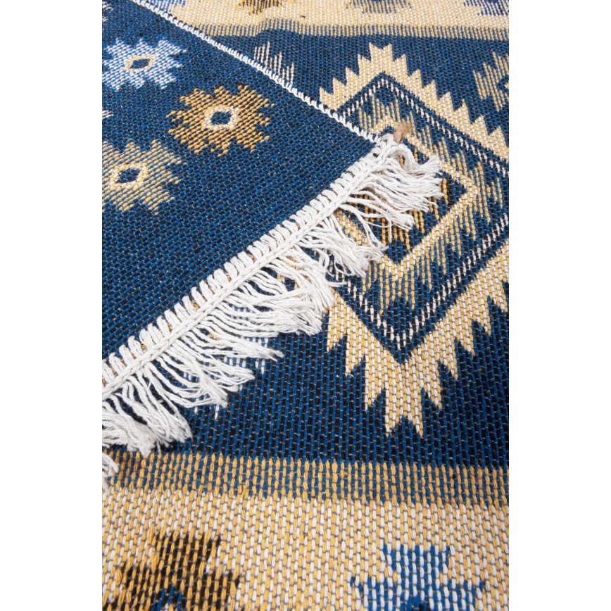 Αμφίπλευρο ανατολίτικο χαλί KILIM 80x150 cm μπλε/μπεζ