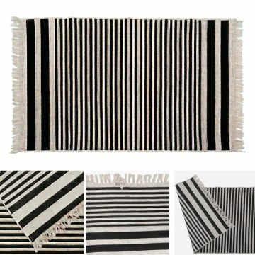 Αμφίπλευρο χαλί KILIM GOLD 80x150 cm μαύρο/λευκό