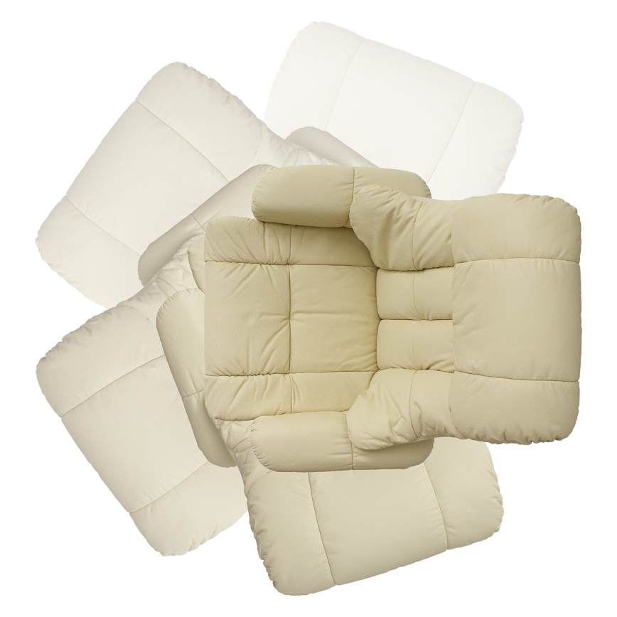 Ανακλινόμενη πολυθρόνα HABI σε κρεμ/φυσικό δρυς