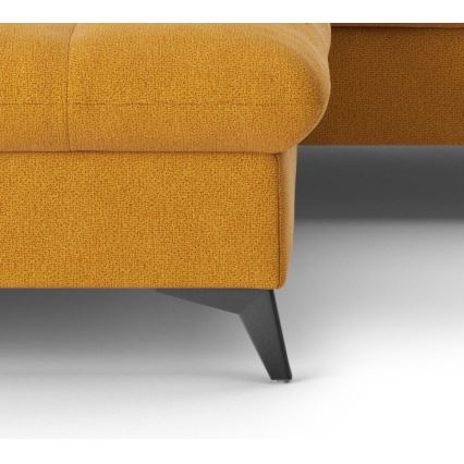 Ανακλινόμενος γωνιακός καναπές σε σχήμα L MARANO αριστερή πλευρά πορτοκαλί