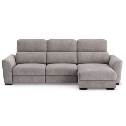 Αναστρέψιμος τριθέσιος γωνιακός καναπές-κρεβάτι με αποθηκευτικό χώρο TRENTO taupe