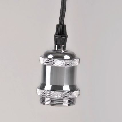 Ανάρτηση με ροζέτα και ντουί 1xE27/20W/230V γυαλιστερό χρώμιο