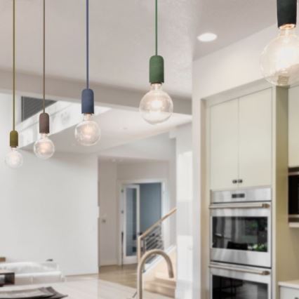 Ανάρτηση με ροζέτα και ντουί 1xE27/60W/230V τσιμέντο/κόκκινο