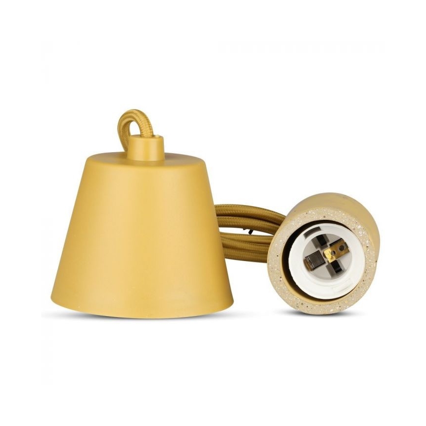 Ανάρτηση με ροζέτα και ντουί 1xE27/60W/230V τσιμέντο/μπεζ