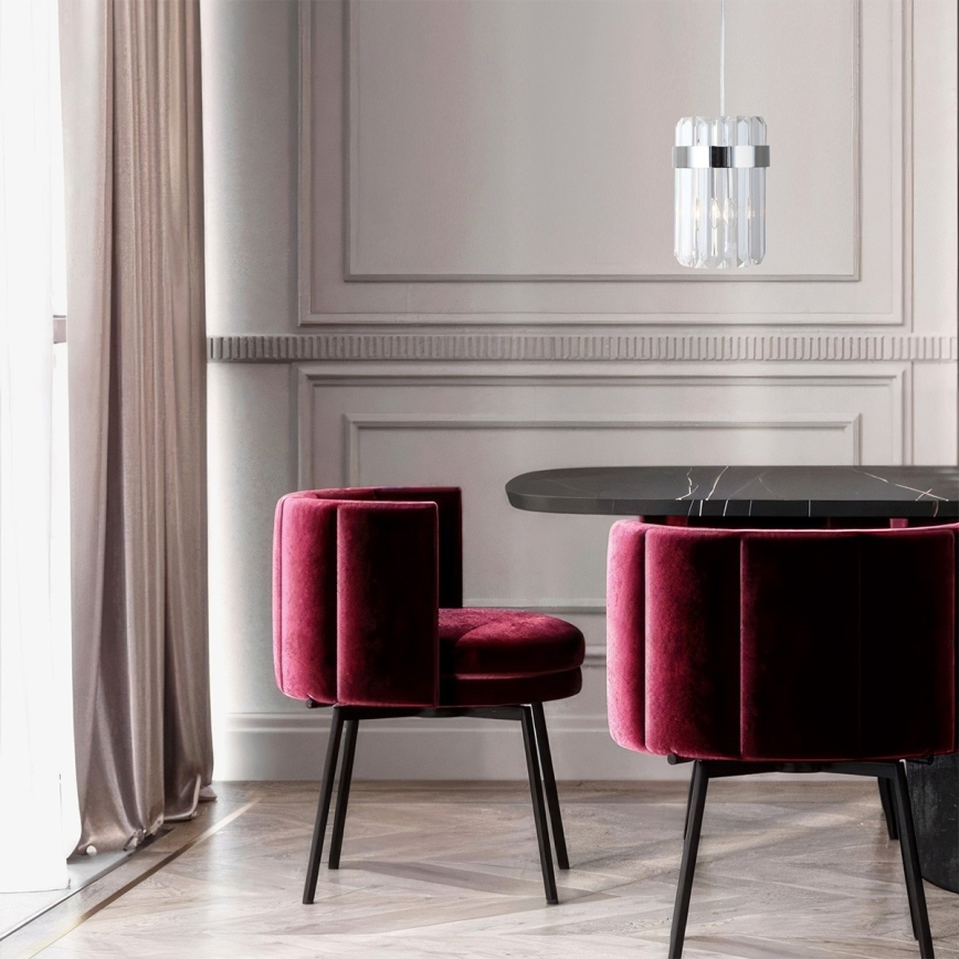 Αναρτώμενο φωτιστικό σε καλώδιο VETRO 1xE14/10W/230V, γυαλιστερό χρώμιο