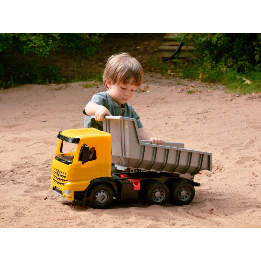 Ανατρεπόμενο φορτηγό Mercedes GIGA TRUCKS 65 cm κίτρινο/γκρι